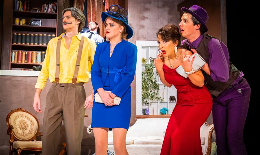 Students perform Clue onstage